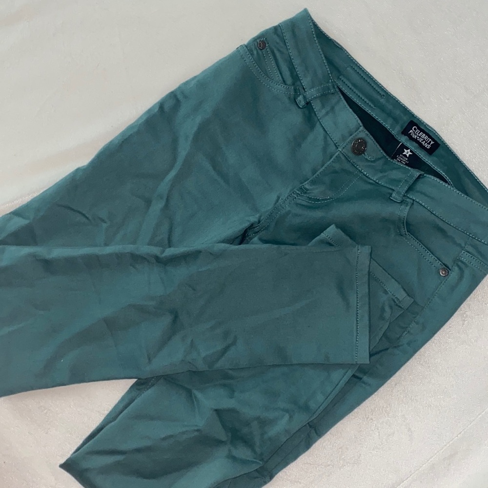 Turquoise jeans
